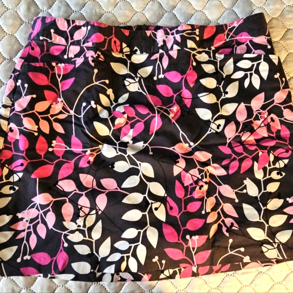Pink, White & Black Skort